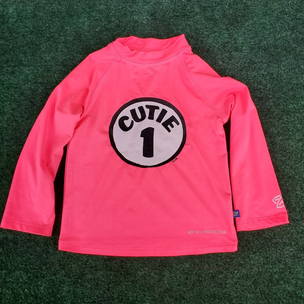 Banana Boat Long Sleeve Rash Guard Top Unisex Toddler 2T Pink Crew Neck Cutie 1